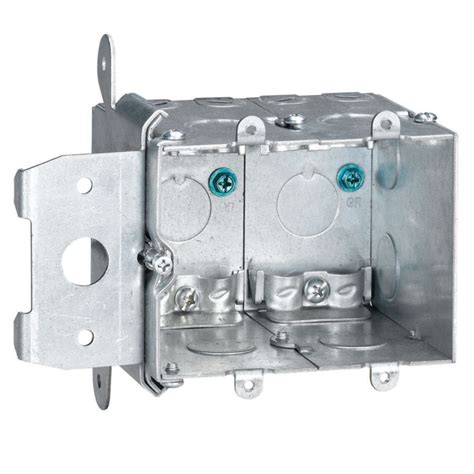 electrical 2-gang outlet box metal|2 gang outlet with grounding.